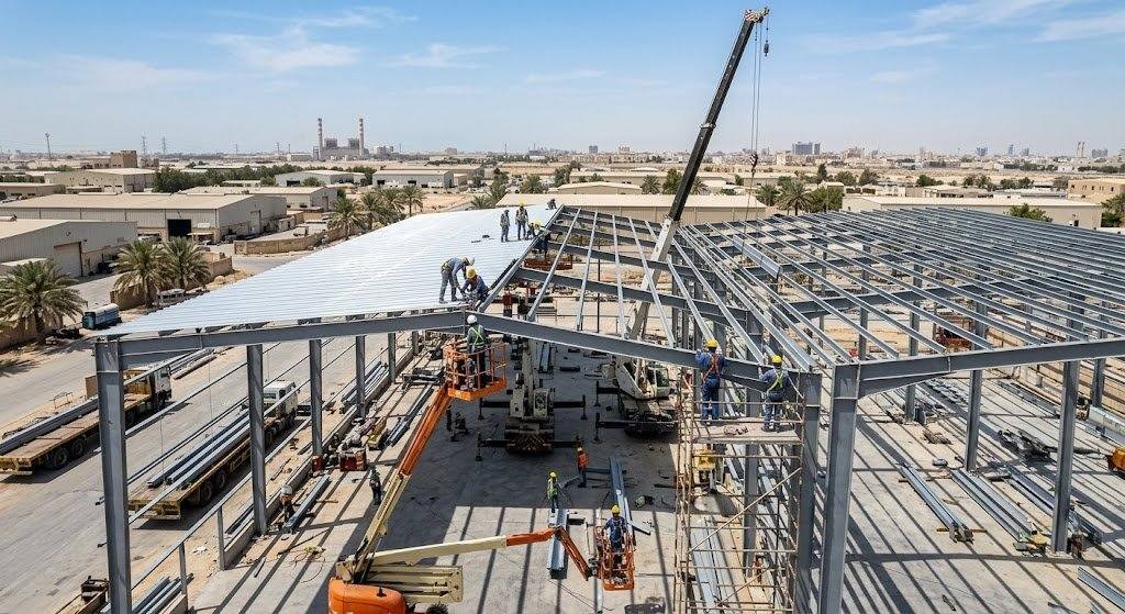 فريق عمل محترف يقوم بأعمال توريد وتركيب السواتر والمظلات بدقة وأمان باستخدام أحدث المعدات والمواد عالية الجودة ضمن خدمات سواتر و مظلات النظيم الرياض لضمان الحماية والجمال وراحة العملاء.